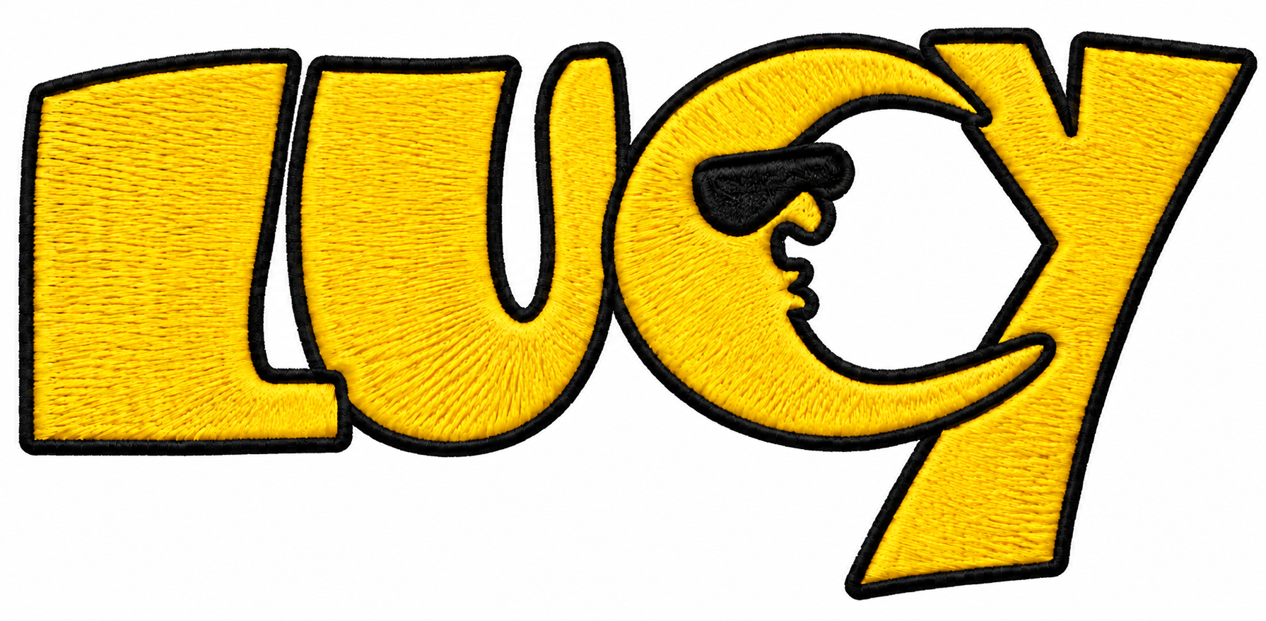 Lucy – Logo in Stickerei-Optik